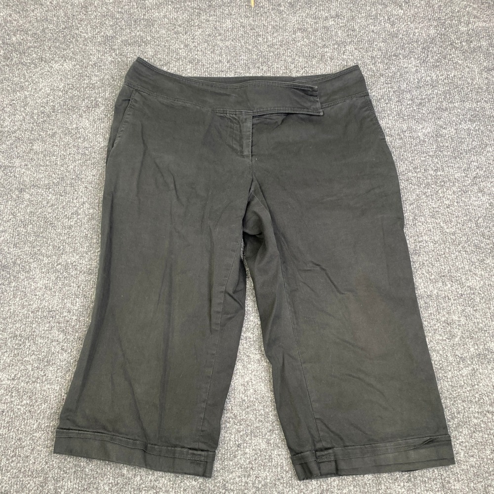 Burberry London Womens Black Cotton Blend Tailored Crop Pants ITA 42
